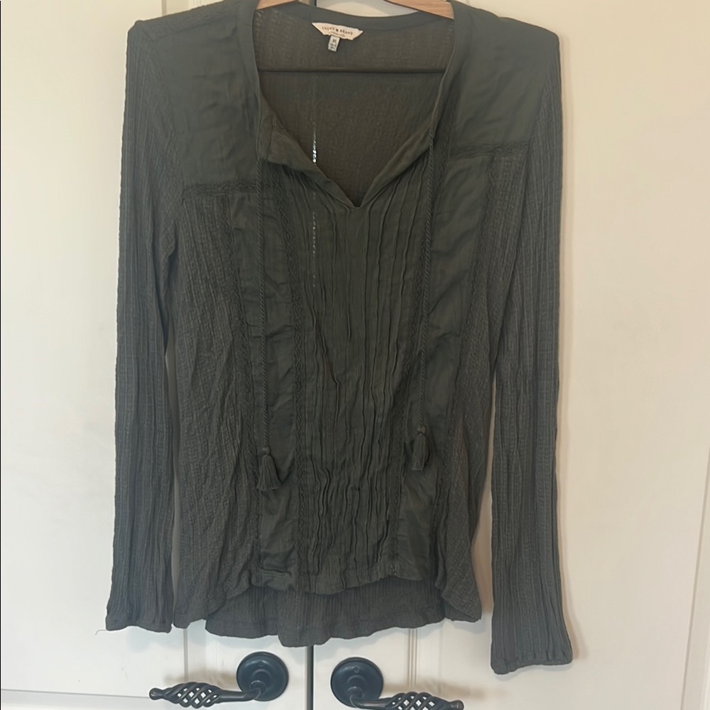 Lucky Olive Green Women's Top
